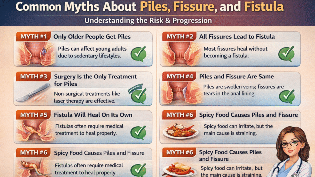 Common Myths About Piles, Fissure, and Fistula
